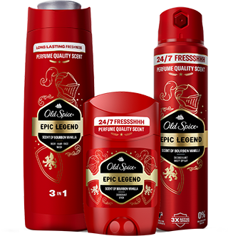 Ročná zásoba Old Spice produktov